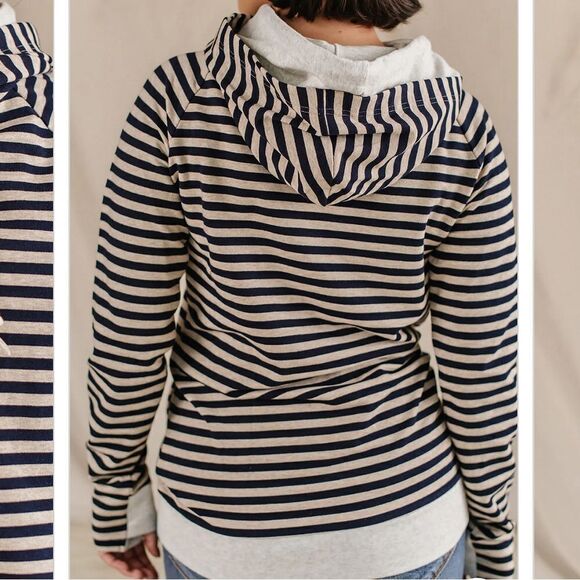 AMPERSAND - SO TRUE STRIPE DOUBLEHOOD SWEATSHIRT - Picture 3 of 6